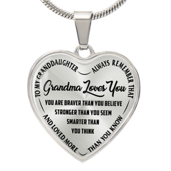 Grandma Loves You - Heart Necklace