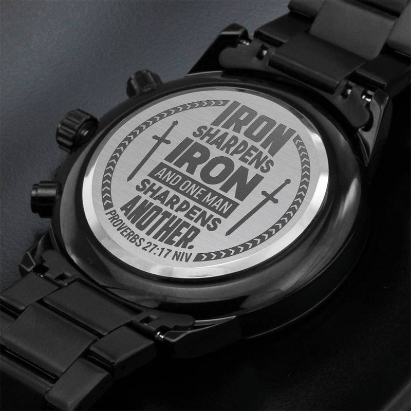 Iron Sharpens Iron (Proverbs 2717) – Men's Watch