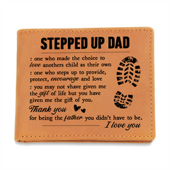 To My Stepdad Gift of Life – Leather Wallet