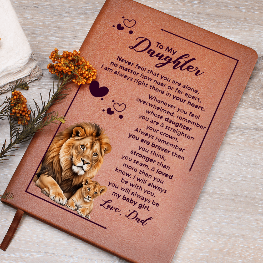 To My Daughter Your Crown – Leather Journal