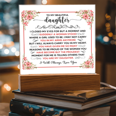 To My Beautiful Daughter – Acrylic Square