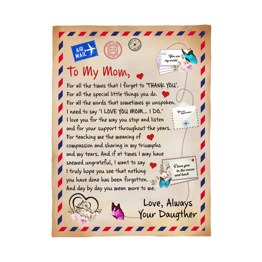 To My Mom Thank You – Coral Fleece Blanket