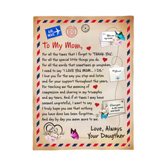 To My Mom Thank You – Coral Fleece Blanket