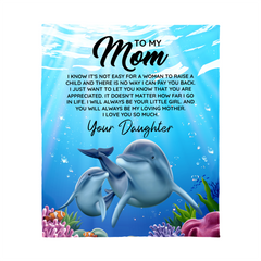 To Mom I Know It's Not Easy – Jersey Fleece Blanket